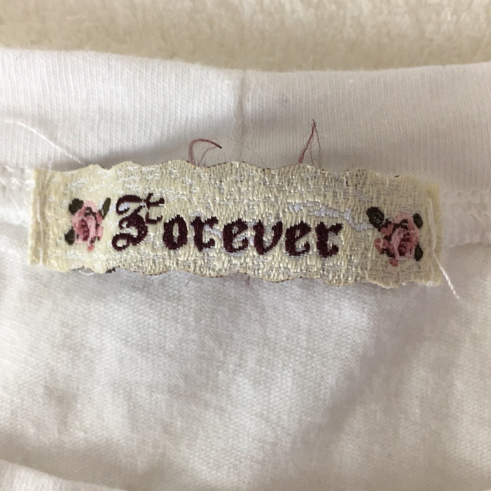 ✨SOLD✨Forever red cute cherries print white tee - Picture 5 of 7